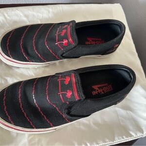 In-N-Out Burger Black and Red Slip-On Shoes